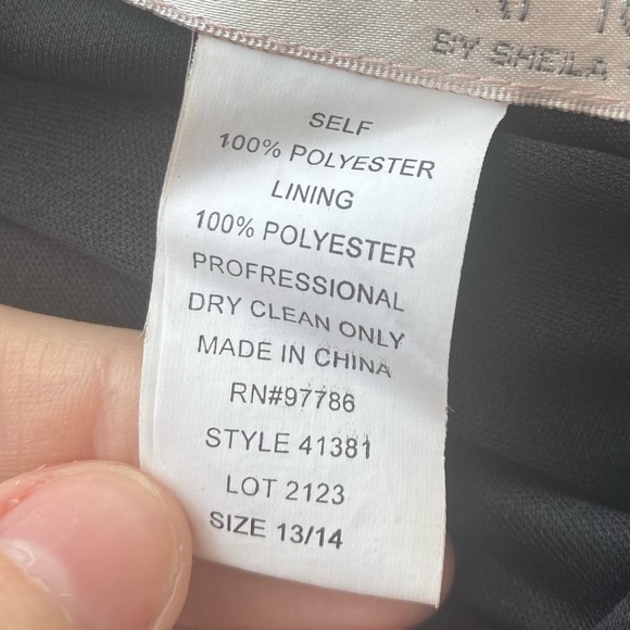 Black Beaded Y2K Ruffle 13/14 Draped Prom Dress - Picture 12 of 12